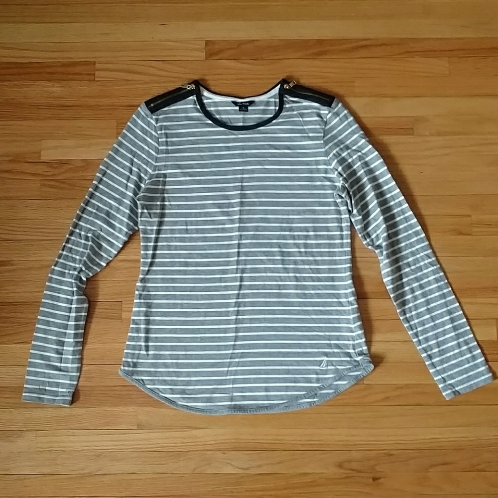 3/$15 Nautica striped long-sleeve shirt